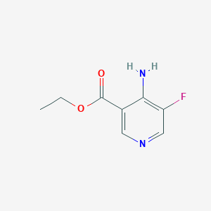 molecular formula C8H9FN2O2 B11908741 Ethyl 4-amino-5-fluoronicotinate 