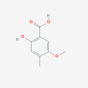 molecular formula C9H10O4 B11908745 2-Hydroxy-5-methoxy-4-methylbenzoic acid 
