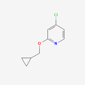 molecular formula C9H10ClNO B11908824 4-Chloro-2-(cyclopropylmethoxy)pyridine CAS No. 1346707-02-5