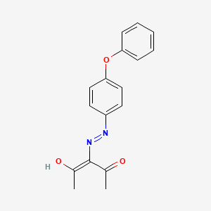 molecular formula C17H16N2O3 B1190887 Pentane-2,3,4-trione 3-[(4-phenoxyphenyl)hydrazone] 