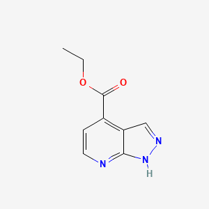 molecular formula C9H9N3O2 B11908980 Ethyl 1H-pyrazolo[3,4-b]pyridine-4-carboxylate 