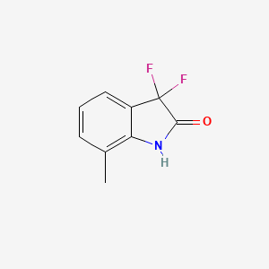 molecular formula C9H7F2NO B11909004 3,3-Difluoro-7-methylindolin-2-one 