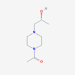 molecular formula C9H18N2O2 B11909017 (R)-1-(4-(2-Hydroxypropyl)piperazin-1-yl)ethan-1-one 