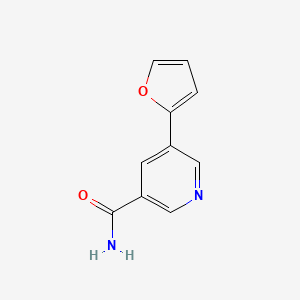 molecular formula C10H8N2O2 B11909029 5-(Furan-2-yl)nicotinamide CAS No. 1346687-16-8