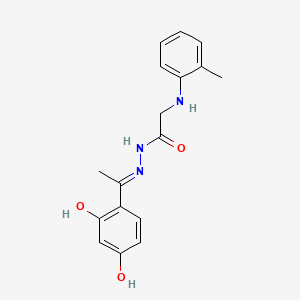 molecular formula C17H19N3O3 B1190903 N'-[1-(2,4-dihydroxyphenyl)ethylidene]-2-(2-toluidino)acetohydrazide 