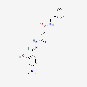 molecular formula C22H28N4O3 B1190914 N-benzyl-4-{2-[4-(diethylamino)-2-hydroxybenzylidene]hydrazino}-4-oxobutanamide 