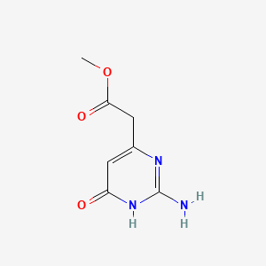 molecular formula C7H9N3O3 B11909140 Methyl 2-(2-amino-6-oxo-1,6-dihydropyrimidin-4-yl)acetate CAS No. 86944-08-3