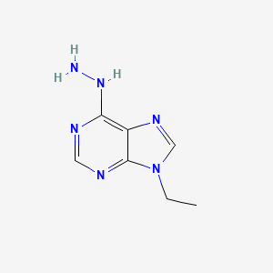 molecular formula C7H10N6 B11909183 9-Ethyl-6-hydrazinyl-9h-purine CAS No. 5427-21-4