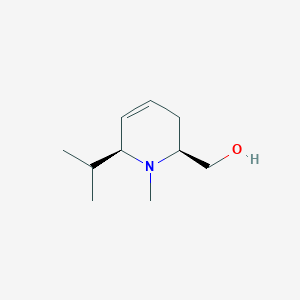 molecular formula C10H19NO B119092 [(2S,6S)-1-methyl-6-propan-2-yl-3,6-dihydro-2H-pyridin-2-yl]methanol CAS No. 143817-88-3