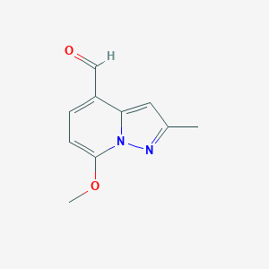 molecular formula C10H10N2O2 B11909301 7-Methoxy-2-methylpyrazolo[1,5-A]pyridine-4-carbaldehyde 