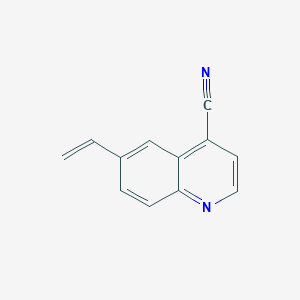 molecular formula C12H8N2 B11909337 6-Vinylquinoline-4-carbonitrile 
