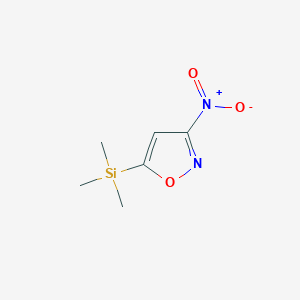 molecular formula C6H10N2O3Si B11909353 3-Nitro-5-(trimethylsilyl)-1,2-oxazole CAS No. 96914-20-4