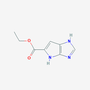 molecular formula C8H9N3O2 B11909427 Ethyl 3,4-dihydropyrrolo[2,3-d]imidazole-5-carboxylate 