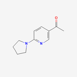 molecular formula C11H14N2O B11909474 1-(6-(Pyrrolidin-1-yl)pyridin-3-yl)ethanone CAS No. 265107-45-7