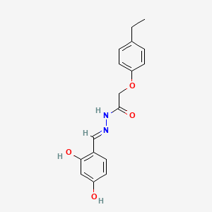 molecular formula C17H18N2O4 B1190948 N'-(2,4-dihydroxybenzylidene)-2-(4-ethylphenoxy)acetohydrazide 