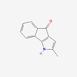 molecular formula C12H9NO B11909555 2-Methylindeno[1,2-b]pyrrol-4(1H)-one CAS No. 112807-60-0