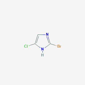 molecular formula C3H2BrClN2 B11909611 2-bromo-5-chloro-1H-imidazole 