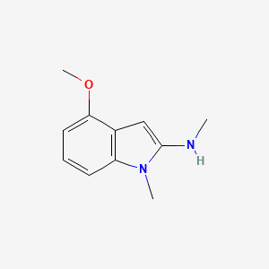 molecular formula C11H14N2O B11909693 4-methoxy-N,1-dimethyl-1H-indol-2-amine 