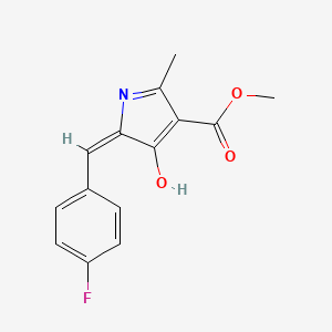 molecular formula C14H12FNO3 B1190985 METHYL (5E)-5-[(4-FLUOROPHENYL)METHYLIDENE]-2-METHYL-4-OXO-4,5-DIHYDRO-1H-PYRROLE-3-CARBOXYLATE 