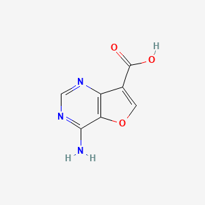 molecular formula C7H5N3O3 B11909886 4-Aminofuro[3,2-d]pyrimidine-7-carboxylic acid 