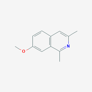molecular formula C12H13NO B11909915 7-Methoxy-1,3-dimethylisoquinoline CAS No. 73480-89-4