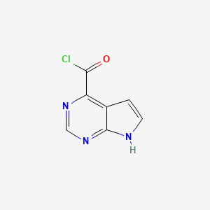 molecular formula C7H4ClN3O B11909932 1H-Pyrrolo[2,3-D]pyrimidine-4-carbonyl chloride CAS No. 417724-83-5