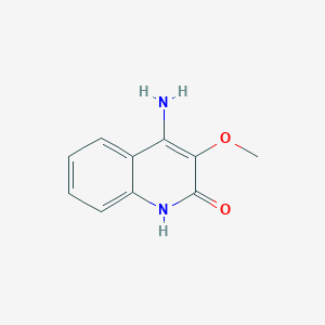 molecular formula C10H10N2O2 B11909953 4-Amino-3-methoxyquinolin-2-ol 