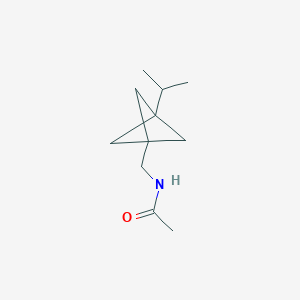 molecular formula C11H19NO B11910008 N-{[3-(propan-2-yl)bicyclo[1.1.1]pentan-1-yl]methyl}acetamide 