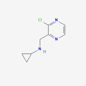 molecular formula C8H10ClN3 B11910026 N-((3-Chloropyrazin-2-yl)methyl)cyclopropanamine 