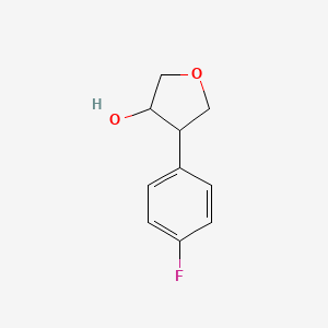 molecular formula C10H11FO2 B11910033 4-(4-Fluorophenyl)tetrahydrofuran-3-ol 