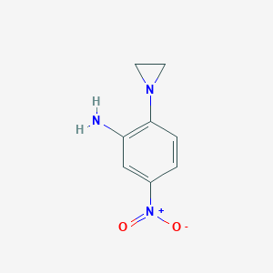 molecular formula C8H9N3O2 B11910192 2-(Aziridin-1-yl)-5-nitroaniline CAS No. 57944-31-7