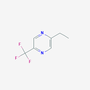 molecular formula C7H7F3N2 B11910227 5-Ethyl-2-trifluoromethylpyrazine CAS No. 1365969-77-2