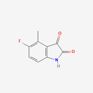 molecular formula C9H6FNO2 B11910314 5-Fluoro-4-methylindoline-2,3-dione 
