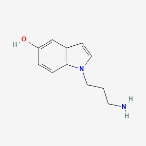 molecular formula C11H14N2O B11910388 1-(3-Aminopropyl)-1H-indol-5-ol 