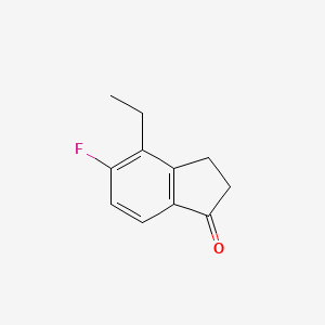 molecular formula C11H11FO B11910426 4-Ethyl-5-fluoro-2,3-dihydroinden-1-one 