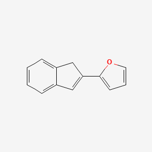 molecular formula C13H10O B11910467 Furan, 2-(1H-inden-2-yl)- CAS No. 154264-93-4