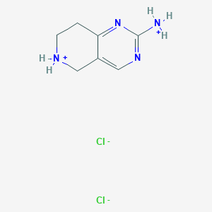 molecular formula C7H11ClN4 B119105 5,6,7,8-Tetrahydropyrido[4,3-d]pyrimidin-2-amine dihydrochloride CAS No. 157327-50-9
