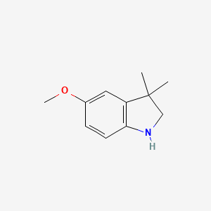 molecular formula C11H15NO B11910558 5-Methoxy-3,3-dimethylindoline CAS No. 87234-77-3