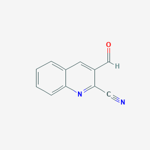 molecular formula C11H6N2O B11910586 3-Formylquinoline-2-carbonitrile 