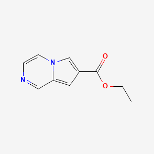 molecular formula C10H10N2O2 B11910681 Ethyl pyrrolo[1,2-a]pyrazine-7-carboxylate 