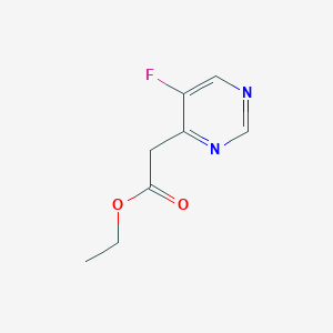 molecular formula C8H9FN2O2 B11910719 Ethyl 2-(5-fluoropyrimidin-4-yl)acetate 