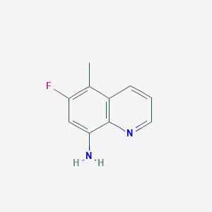 molecular formula C10H9FN2 B11910725 6-Fluoro-5-methylquinolin-8-amine 