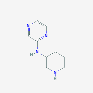 molecular formula C9H14N4 B11910789 N-(piperidin-3-yl)pyrazin-2-amine 