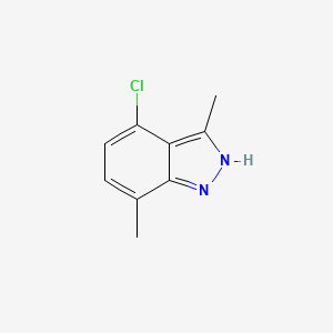 molecular formula C9H9ClN2 B11910840 4-Chloro-3,7-dimethyl-1H-indazole 