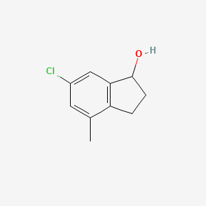 molecular formula C10H11ClO B11910863 6-Chloro-4-methyl-2,3-dihydro-1H-inden-1-ol 