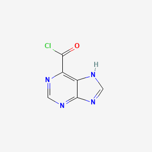 molecular formula C6H3ClN4O B11910871 1H-Purine-6-carbonyl chloride CAS No. 70265-75-7