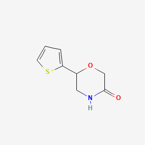 molecular formula C8H9NO2S B11910882 6-(Thiophen-2-yl)morpholin-3-one CAS No. 76175-42-3