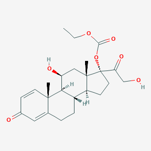 molecular formula C24H32O7 B119109 泼尼松龙 17-乙基碳酸酯 CAS No. 104286-02-4