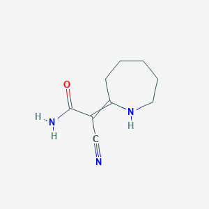 molecular formula C9H13N3O B11910916 (Z)-2-(Azepan-2-ylidene)-2-cyanoacetamide 
