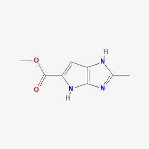 molecular formula C8H9N3O2 B11910923 Methyl 2-methyl-3,4-dihydropyrrolo[2,3-d]imidazole-5-carboxylate 